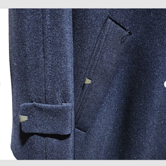 Novelti Long Coat Womens 9/10 Blue Polyester Pockets Lined Novelty for Lindor - Picture 5 of 15